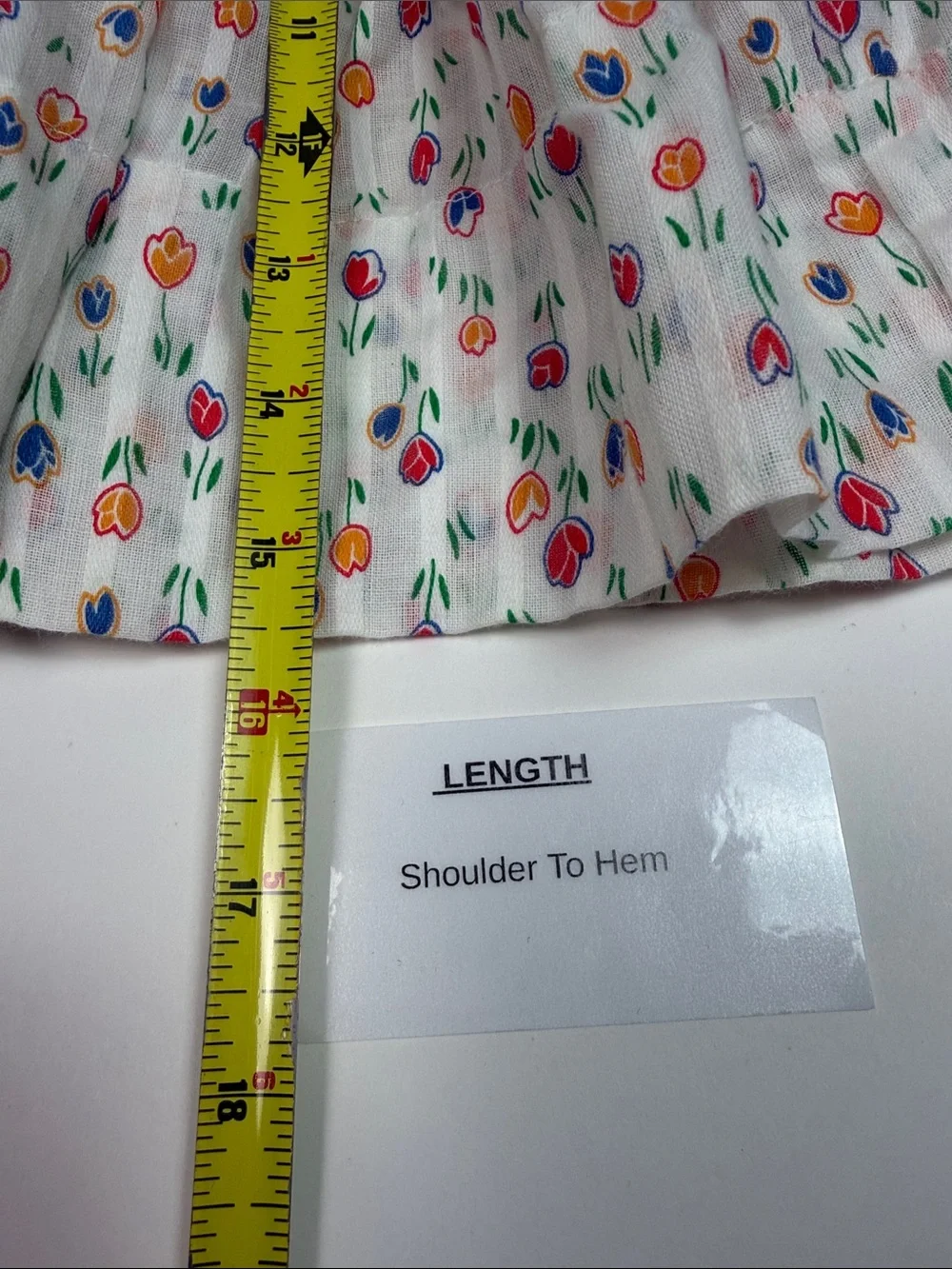 Girls Floral Tulip Print Dress Eyelet Ruffle Cottagecore Spring Easter Party